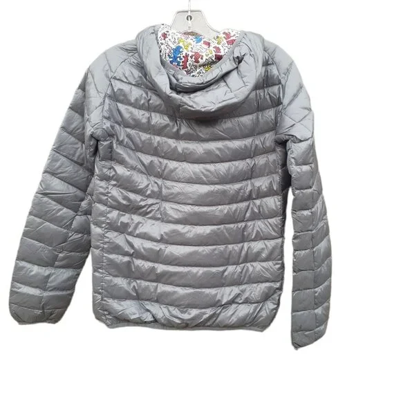 Keith Haring Art Puffer Jacket UNIQLO SPRZ NY MoMa Ultra Light Down Silver XXS